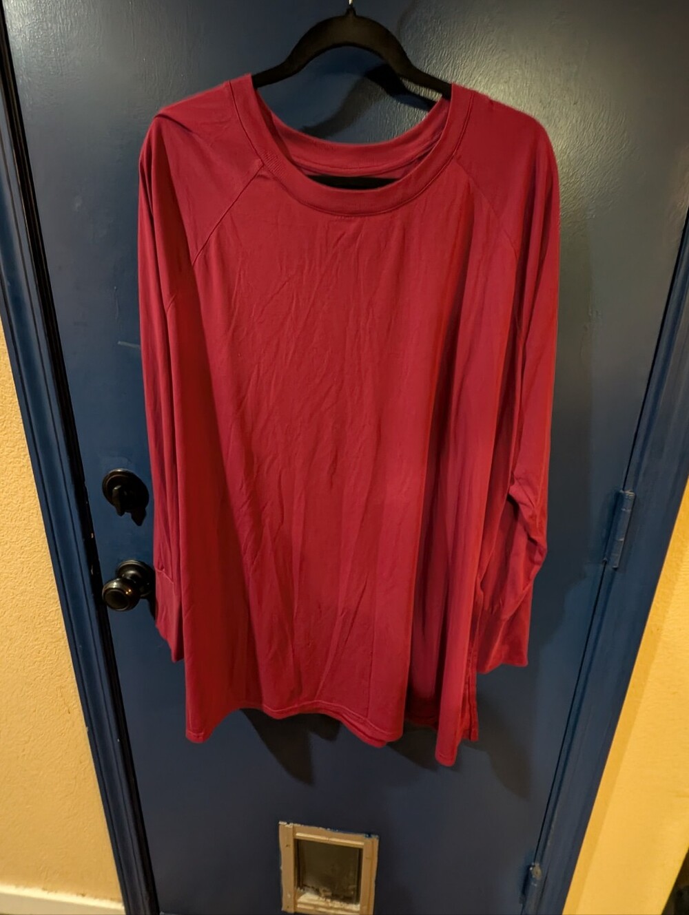 Tek Gear On-the-Go 2X Burgundy Dolman Sleeve Tunic Top